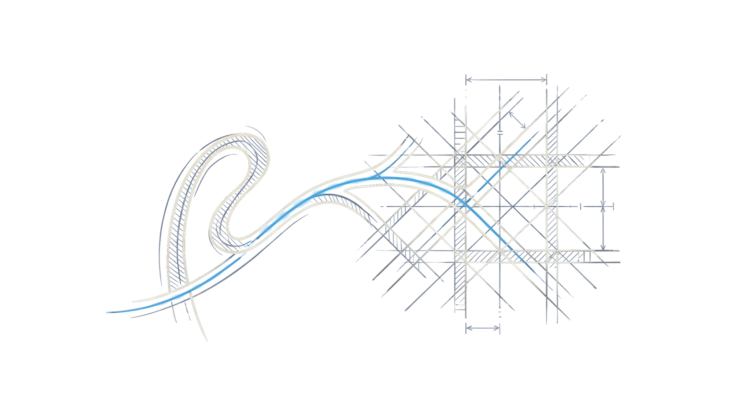An engraved illustration of scattered founder judgment resolving into a clear, structured system.